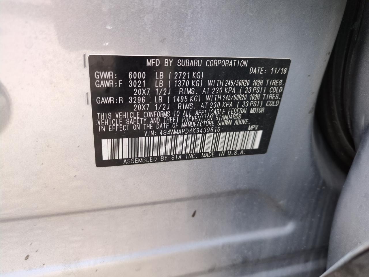 2019 Subaru Ascent - Image 12