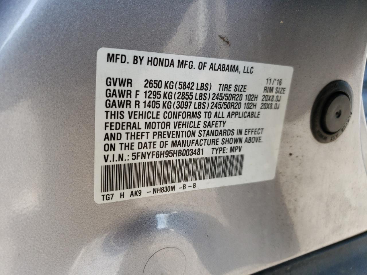 2017 Honda Pilot - Image 16