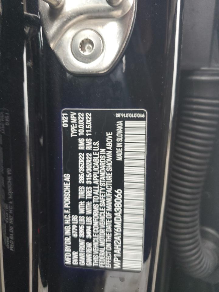 2021 Porsche Cayenne Turbo S E-Hybrid VIN: WP1AH2AY6MDA38066 Lot: 44646275