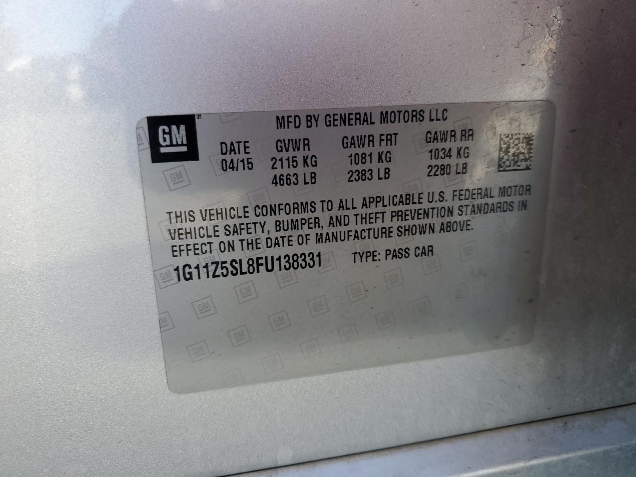 2015 Chevrolet Impala - Image 14