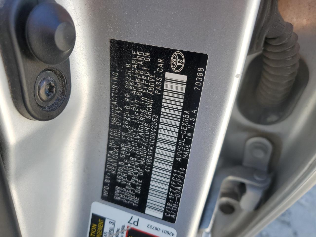 2012 Toyota Camry - Image 12