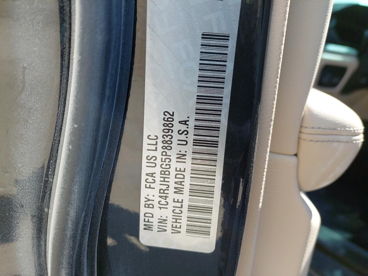 1C4RJHBG5P8839862 - 2023 JEEP GRAND CHEROKEE - #43486025