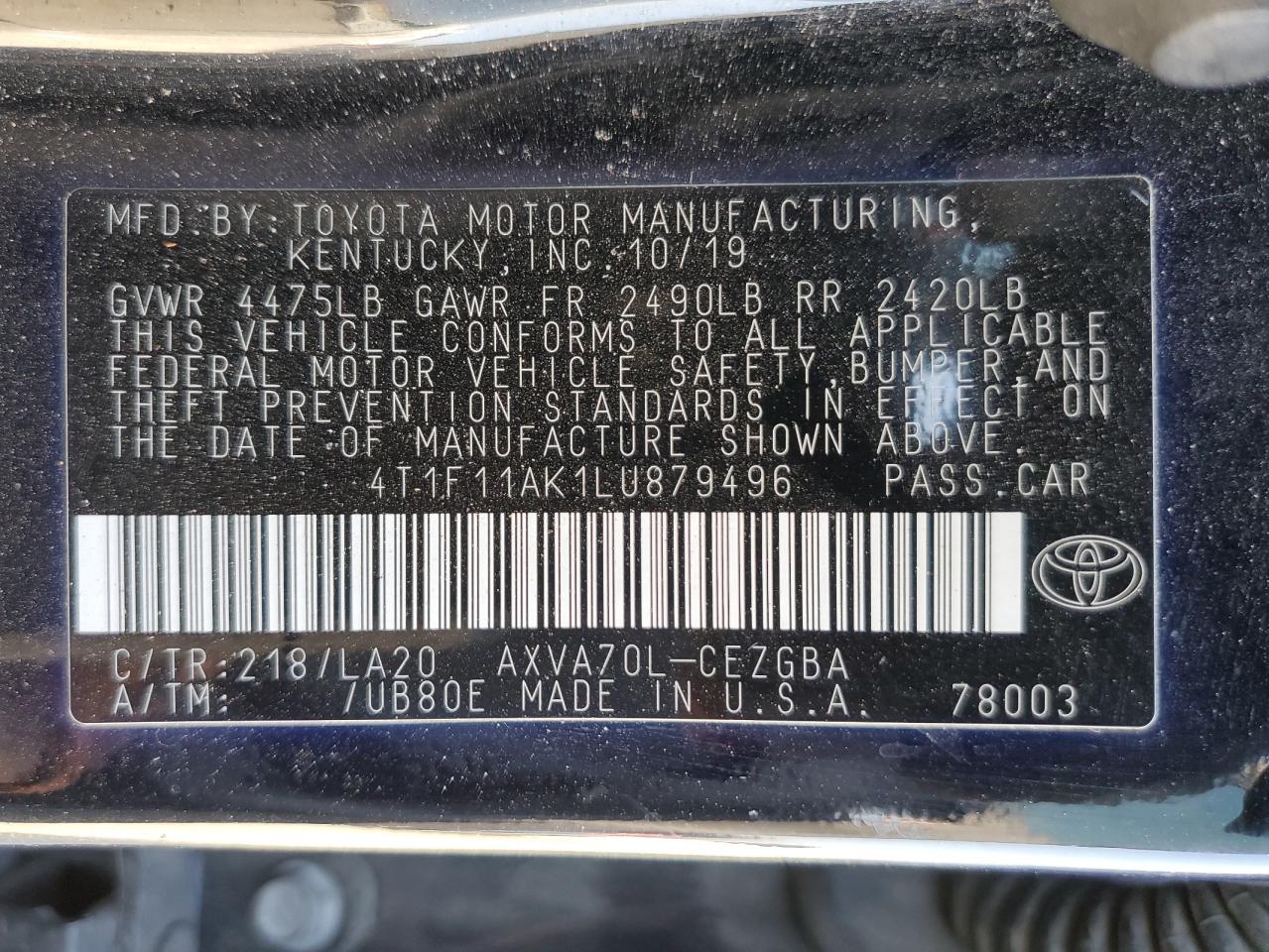 2020 Toyota Camry - Image 12