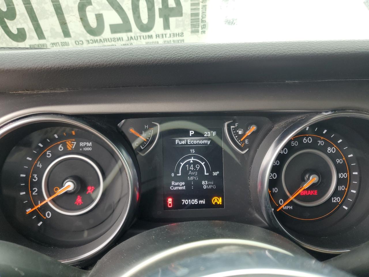 2020 Jeep Gladiator Sport VIN: 1C6HJTAG6LL119873 Lot: 46231195