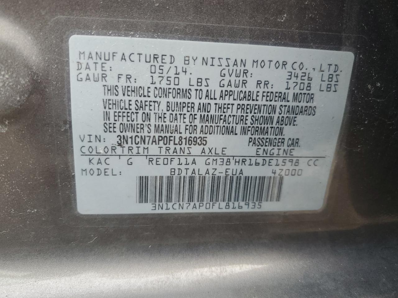 2015 Nissan Versa - Image 12