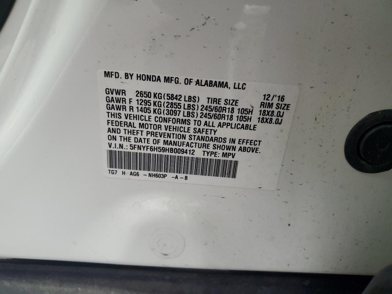 2017 Honda Pilot - Image 13