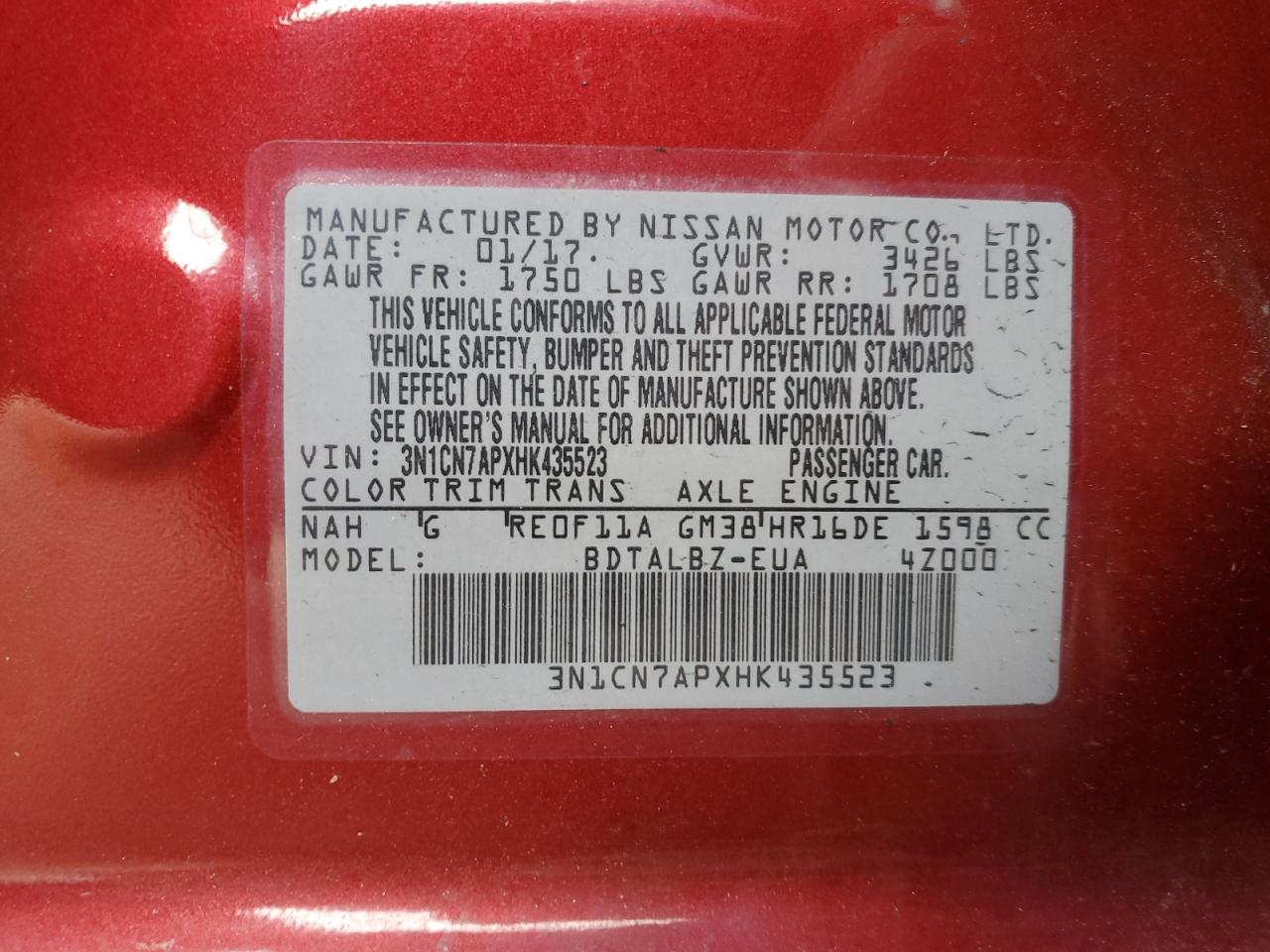 2017 Nissan Versa - Image 14