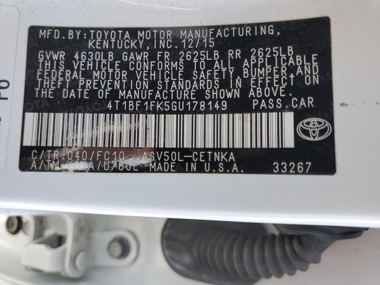 2016 Toyota Camry - Image 13