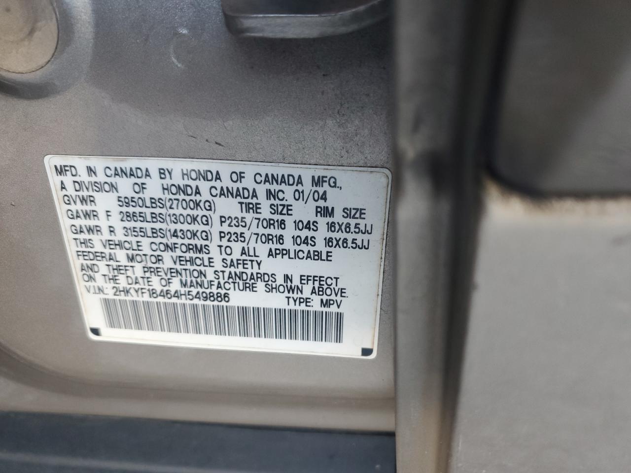 2004 Honda Pilot - Image 13