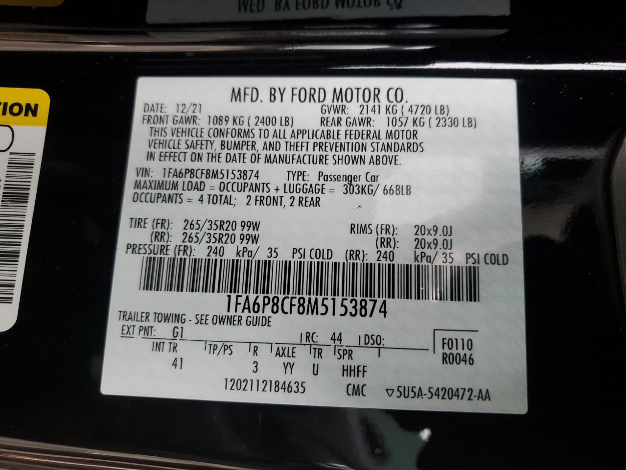 2021 Ford Mustang - Image 12