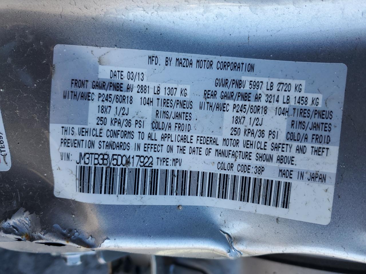 2013 Mazda CX-9 - Image 14