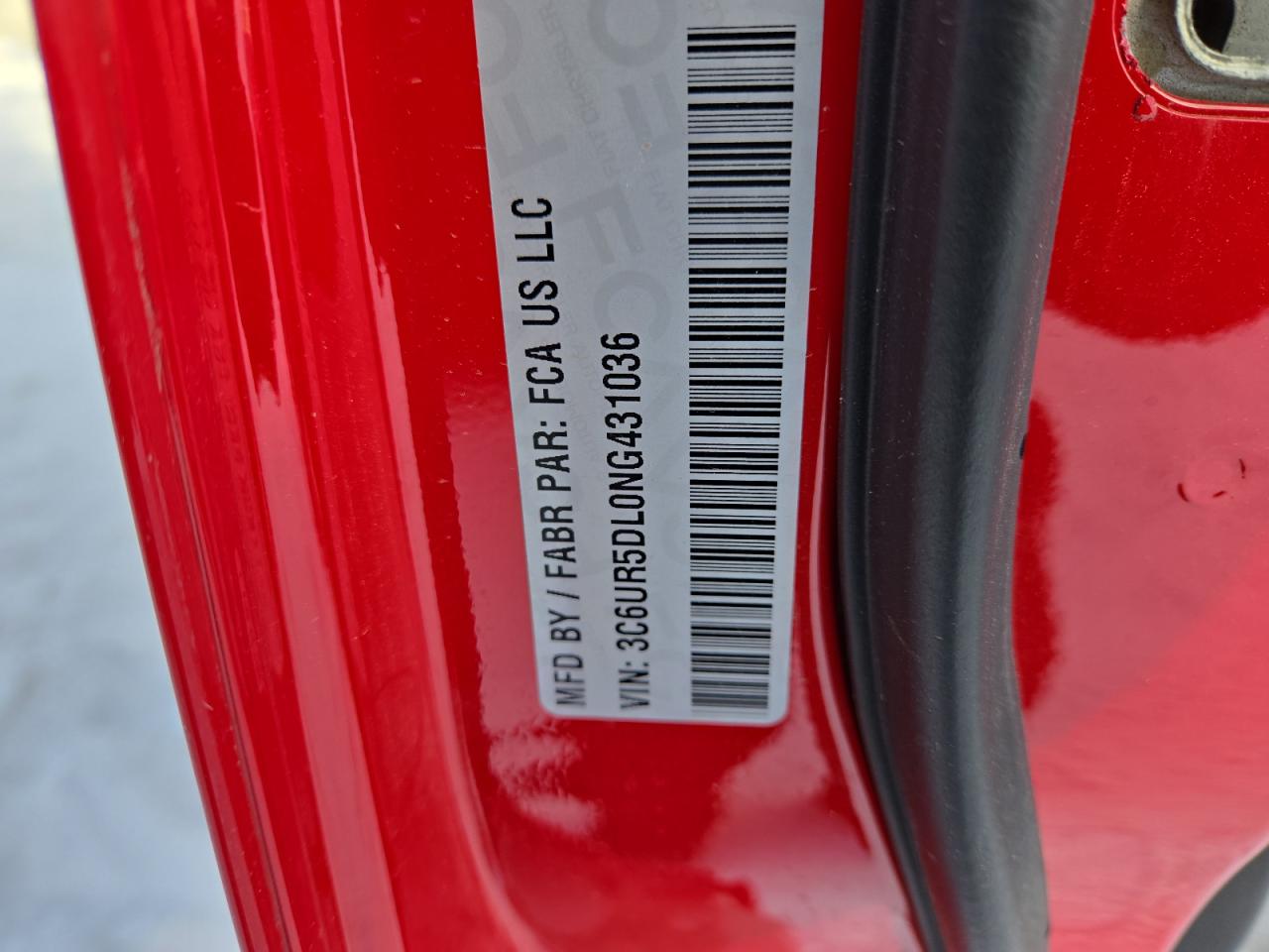 2022 Ram 2500 Big Horn/Lone Star VIN: 3C6UR5DL0NG431036 Lot: 85461914