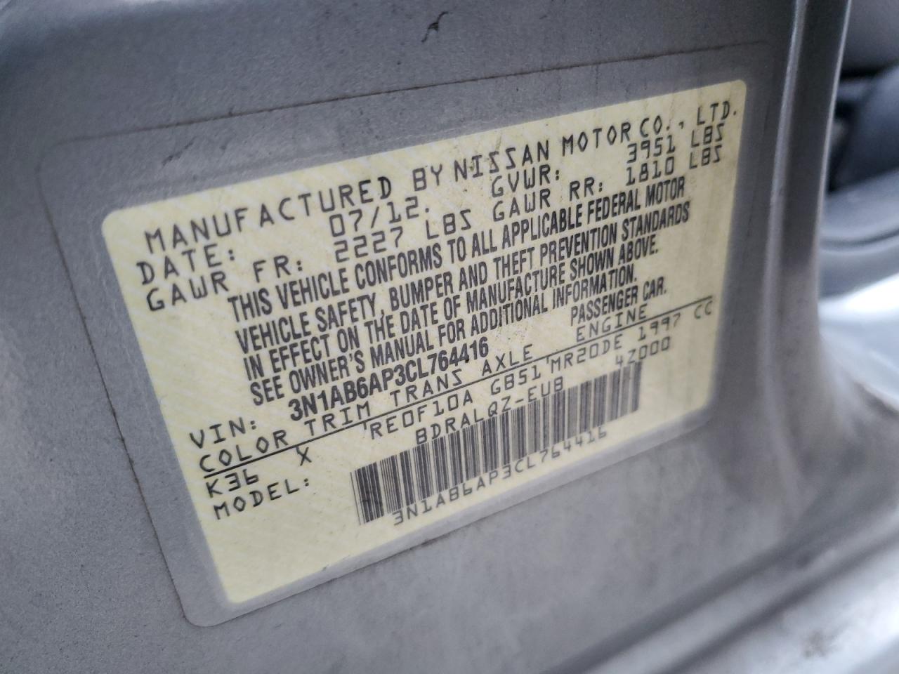 2012 Nissan Sentra - Image 12