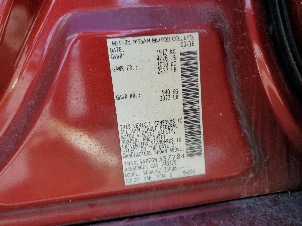 2016 Nissan Altima - Image 13