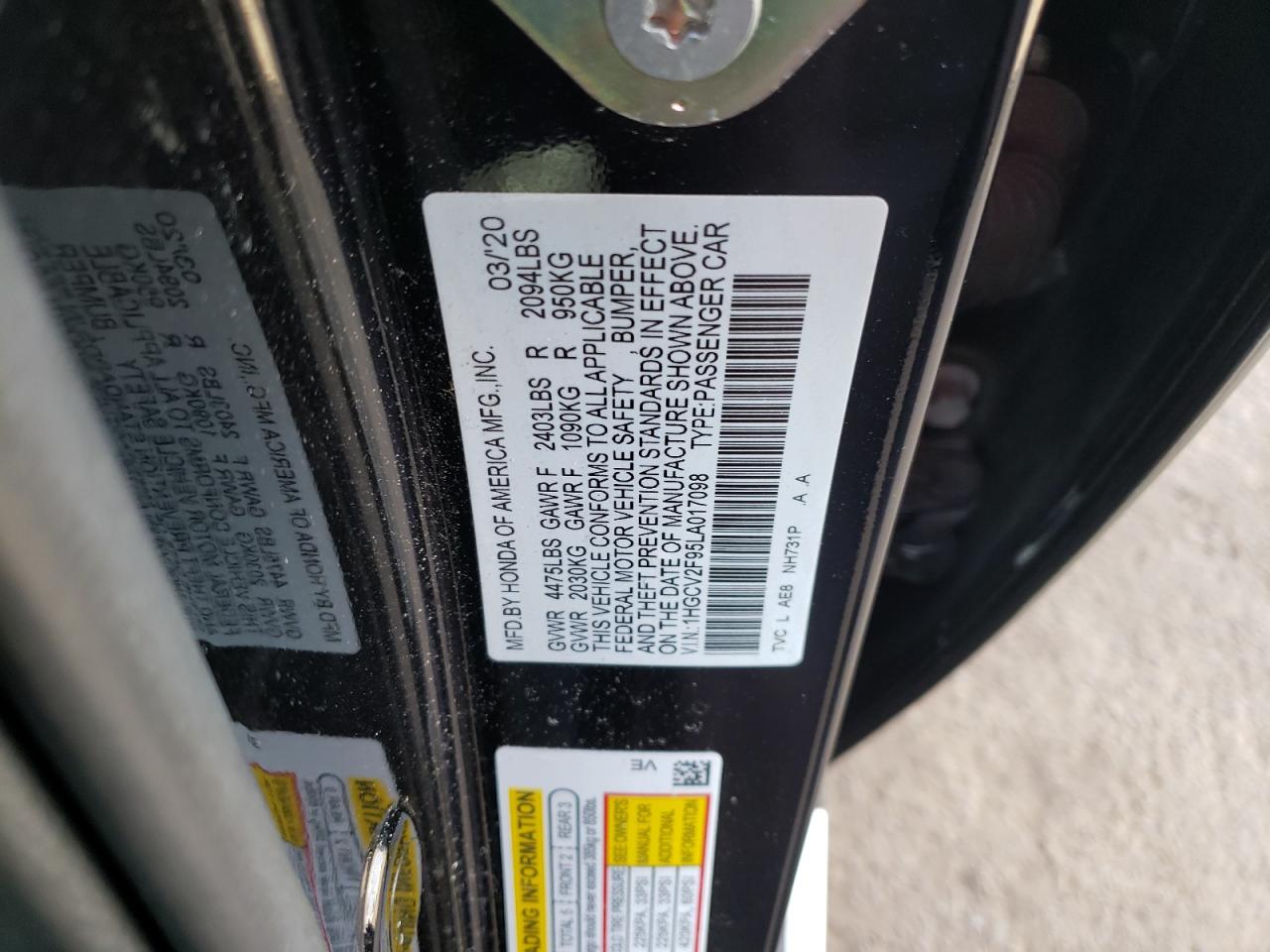 2020 Honda Accord - Image 14