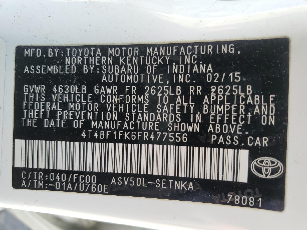 2015 Toyota Camry - Image 14