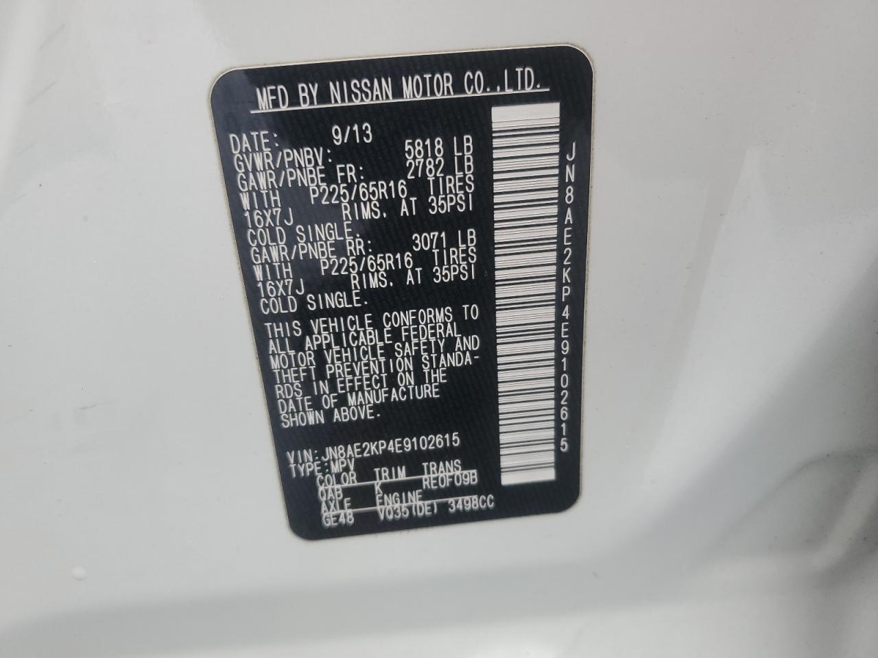 2014 Nissan Quest - Image 15
