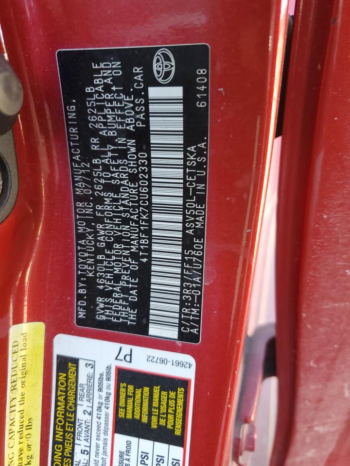 2012 Toyota Camry - Image 14
