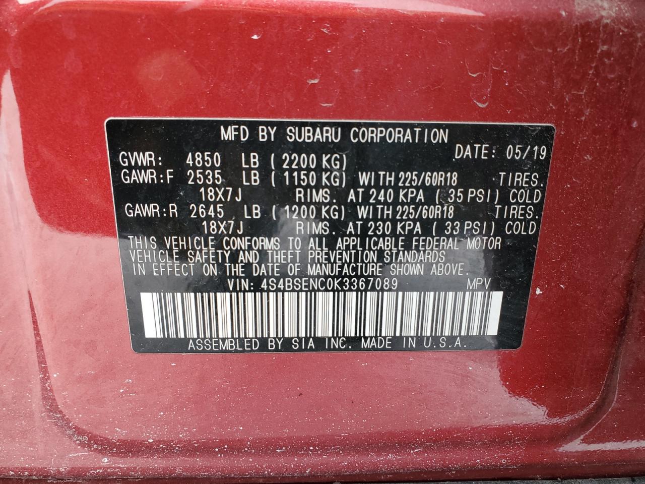 2019 Subaru Outback - Image 13