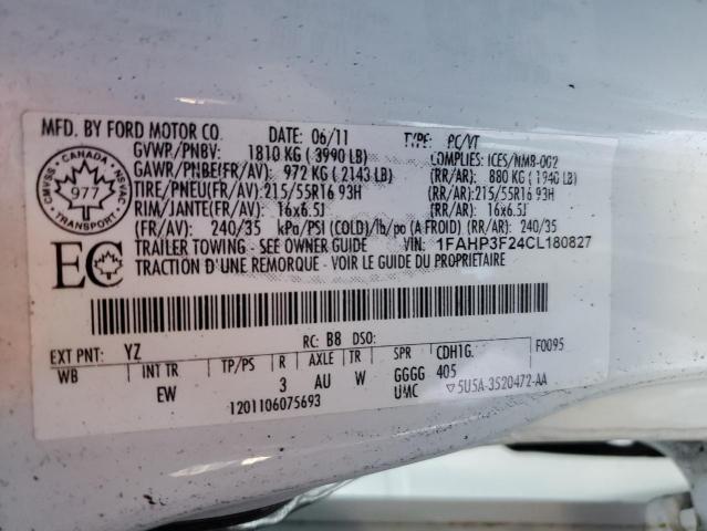 2012 FORD FOCUS SE