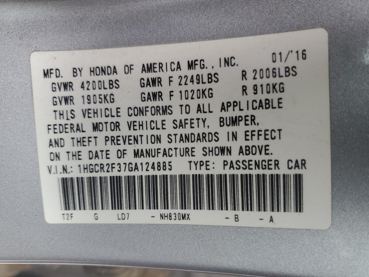 2016 Honda Accord - Image 14