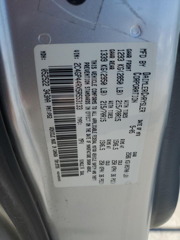 2005 Chrysler Town & Country Lx VIN: 2C4GP44RX5R553133 Lot: 46143045