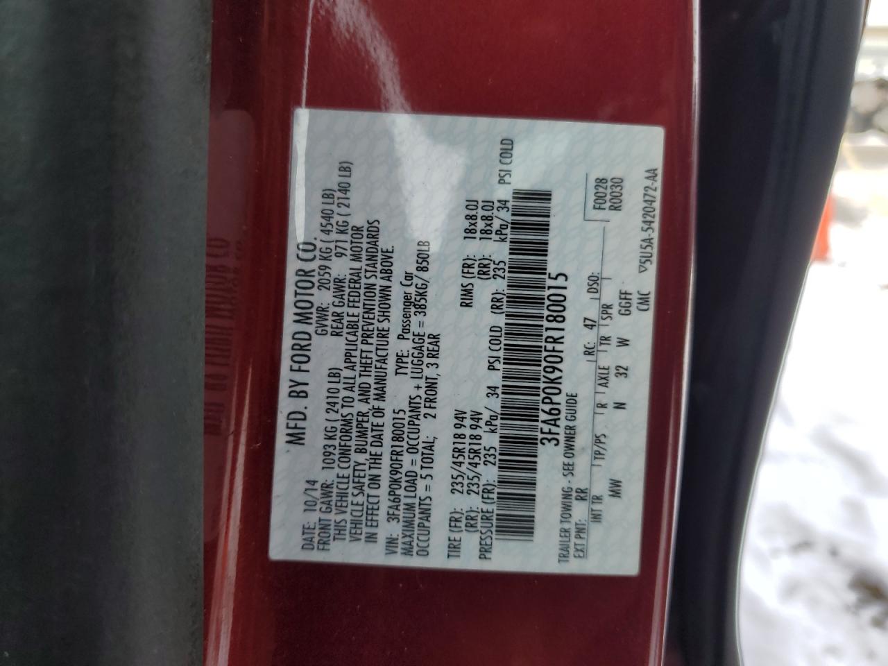 2015 Ford Fusion - Image 12