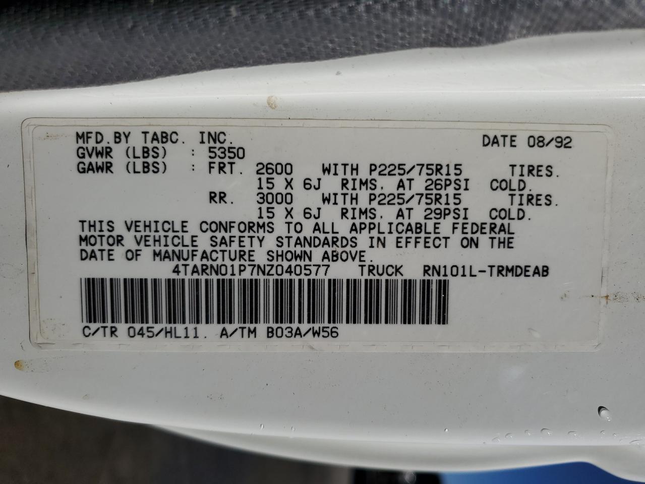 1992 Toyota Pickup - Image 12