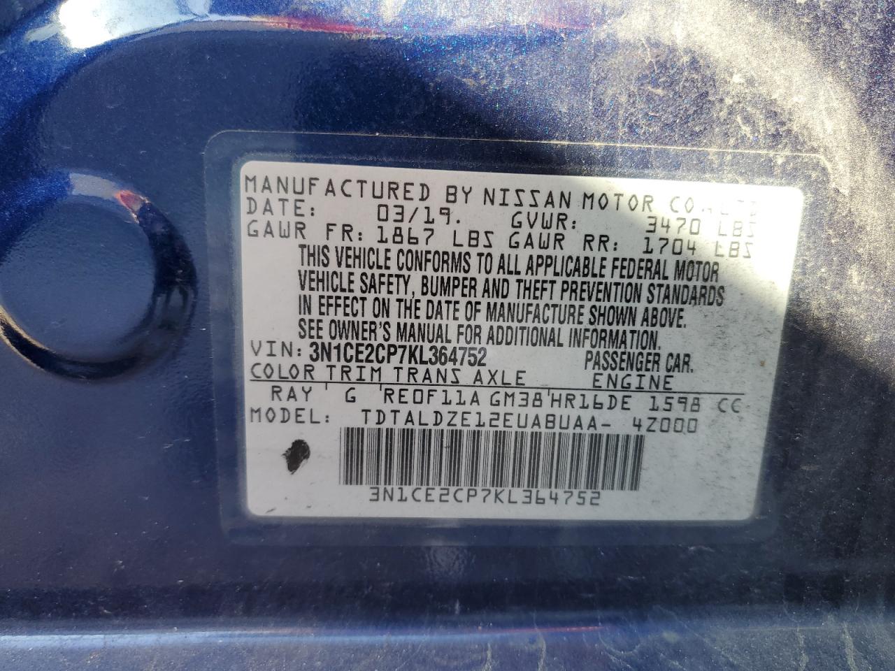 2019 Nissan Versa - Image 15