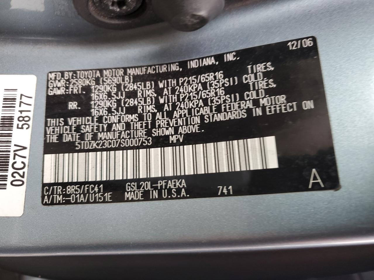 2007 Toyota Sienna - Image 16