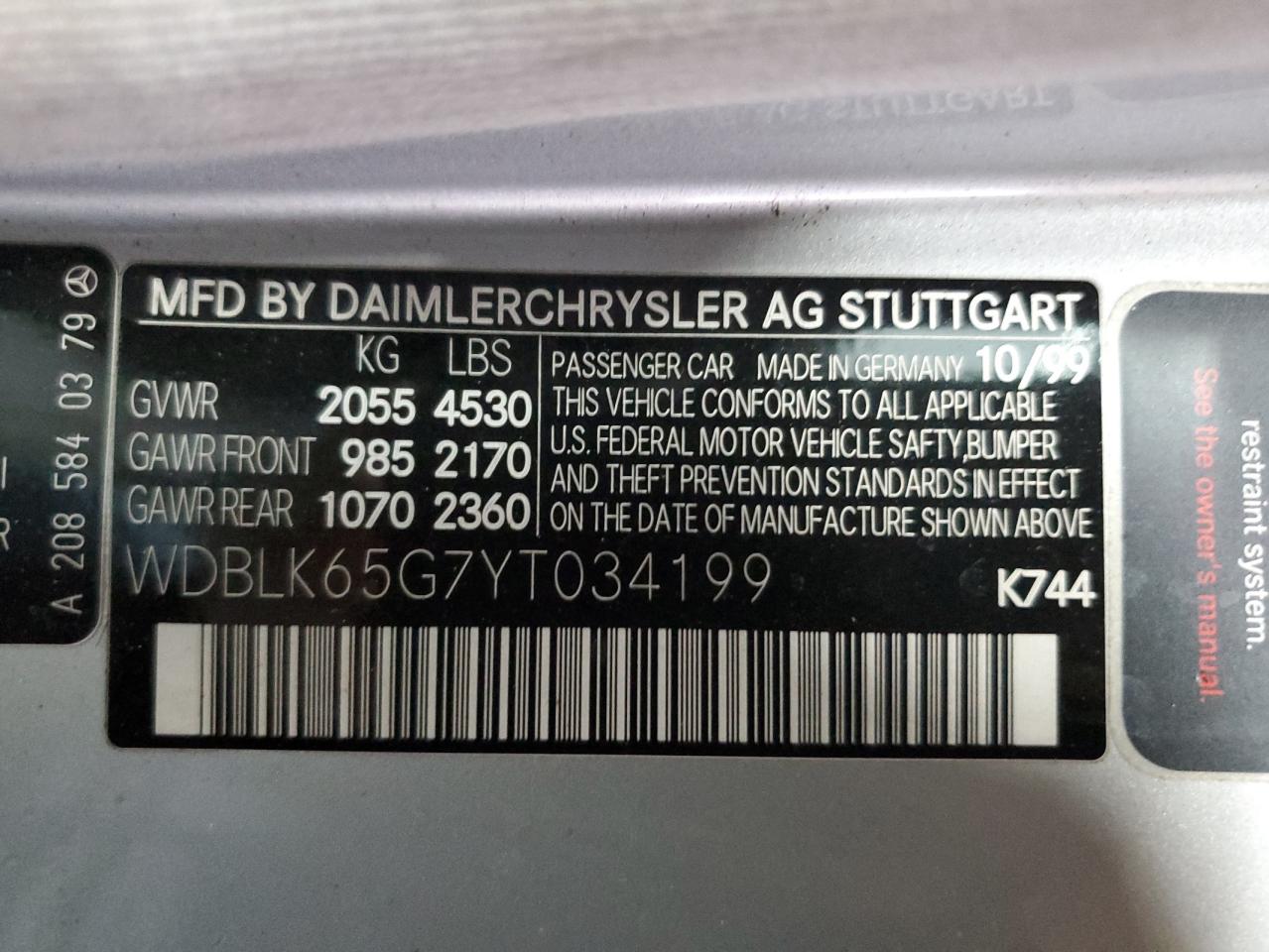 2000 Mercedes-Benz CLK-klasse - Image 12