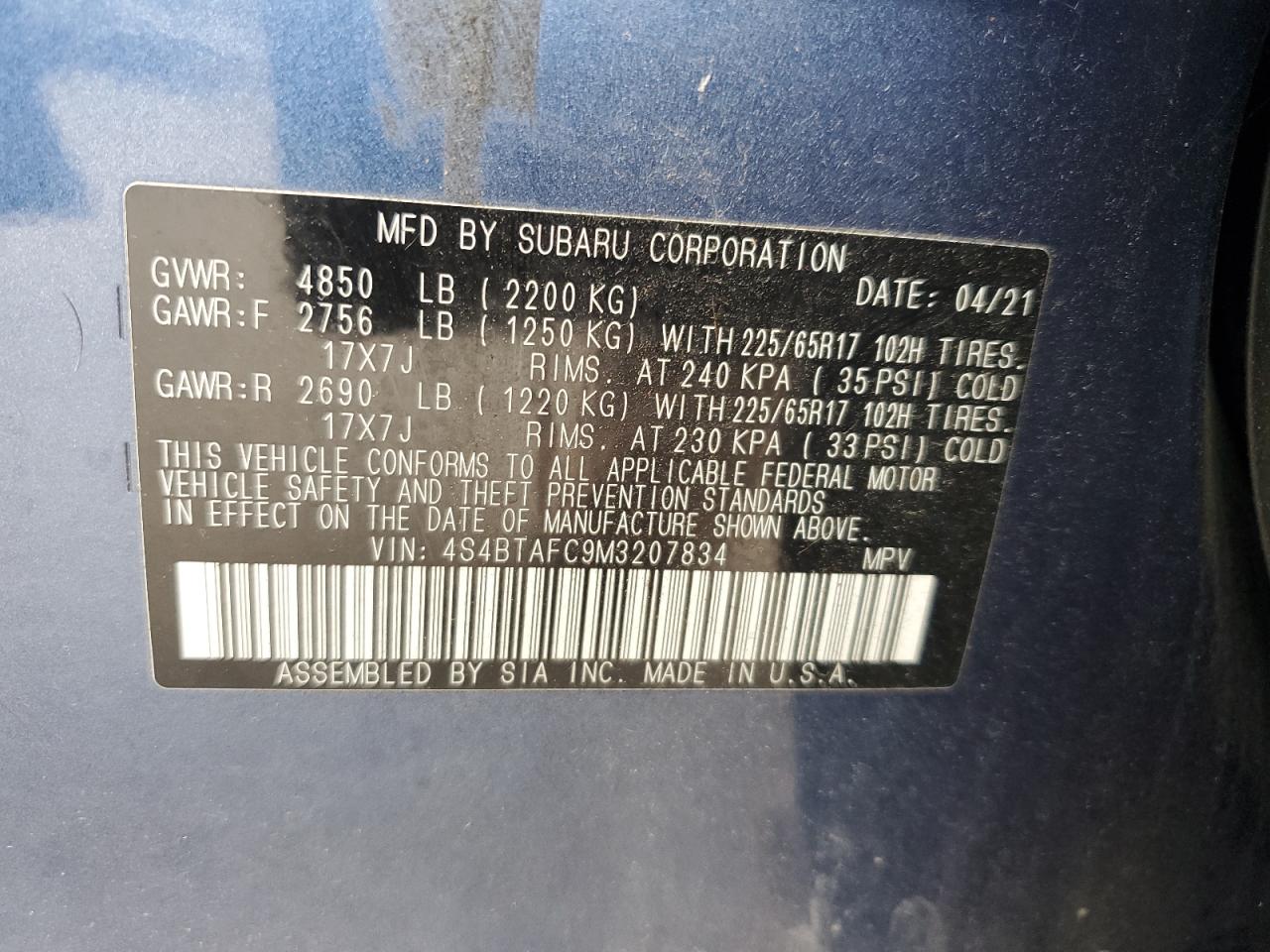 2021 Subaru Outback - Image 12