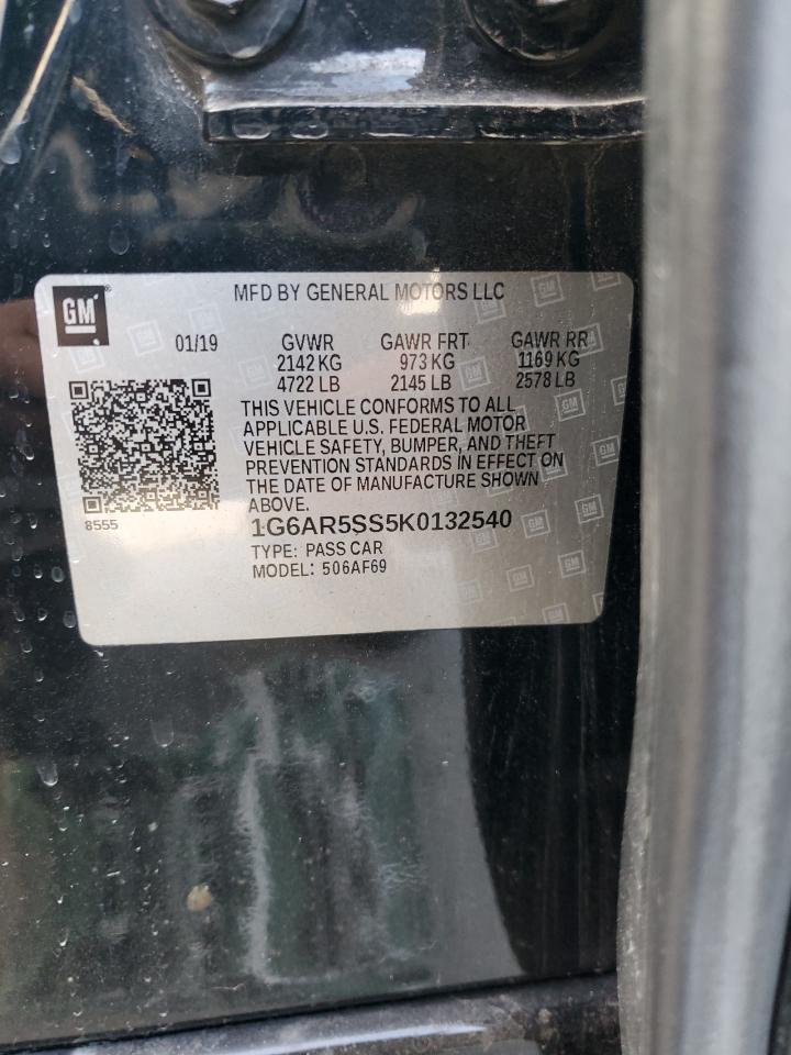 2019 Cadillac Cts Luxury VIN: 1G6AR5SS5K0132540 Lot: 47172475