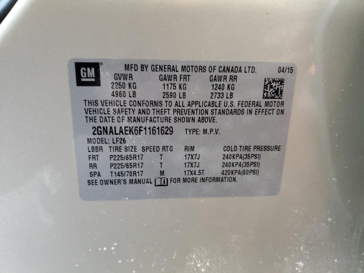2015 Chevrolet Equinox - Image 12