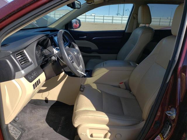  TOYOTA HIGHLANDER 2015 Czerwony