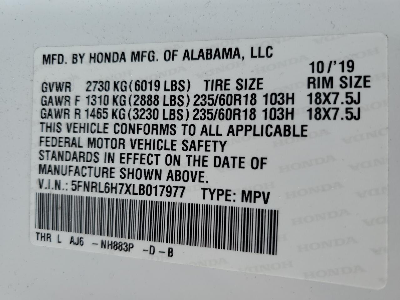 2020 Honda Odyssey - Image 13