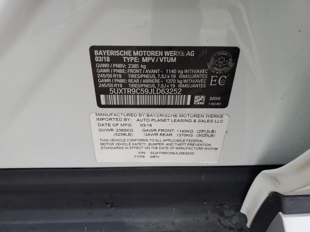 2018 BMW X3 - Image 15
