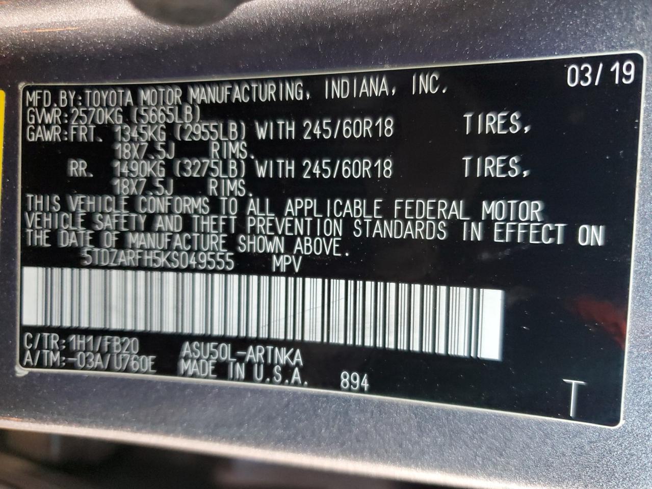 2019 Toyota Highlander - Image 13