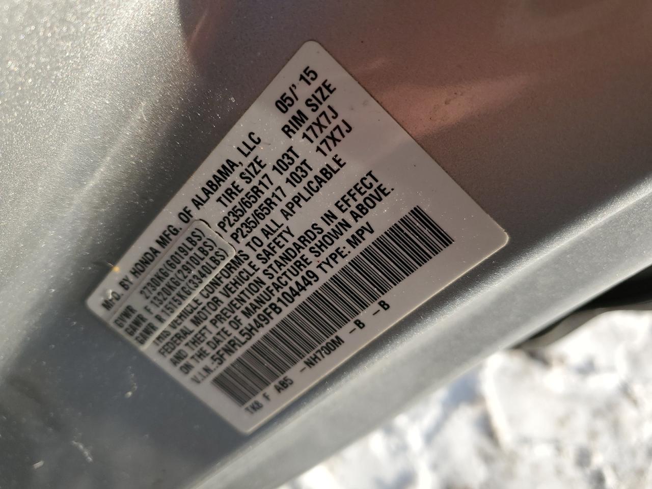 2015 Honda Odyssey - Image 14