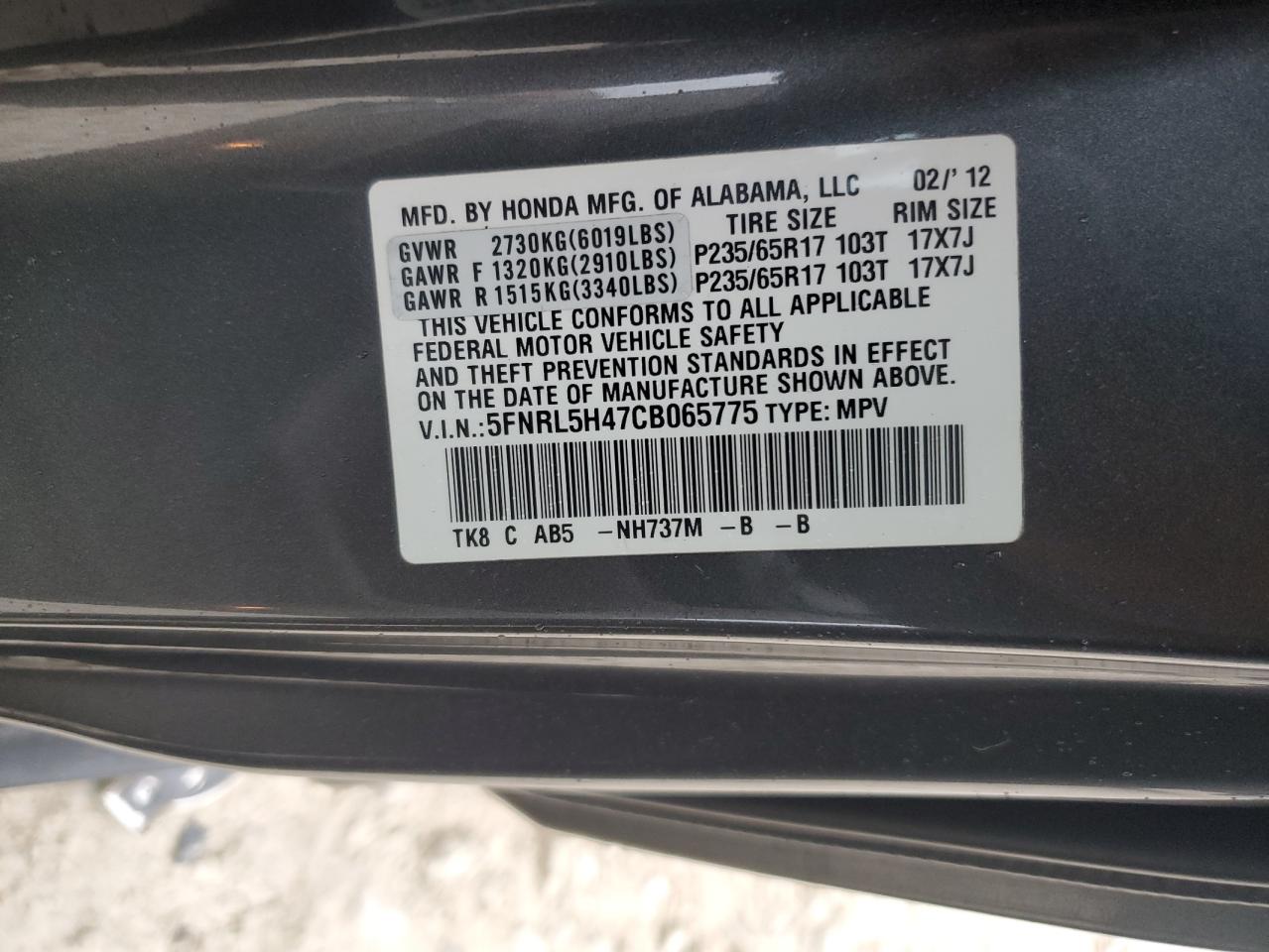 2012 Honda Odyssey - Image 13