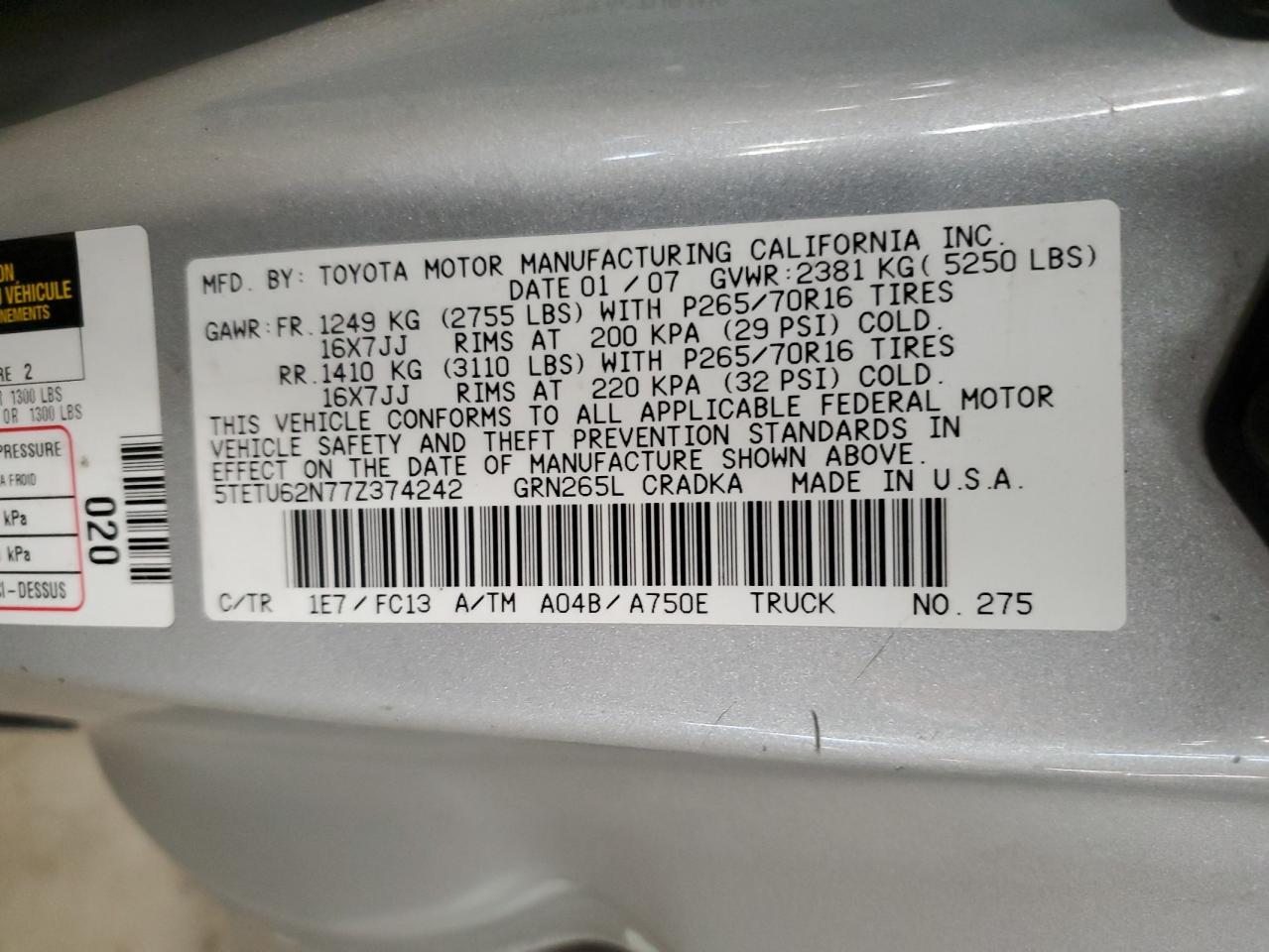 2007 Toyota Tacoma - Image 13