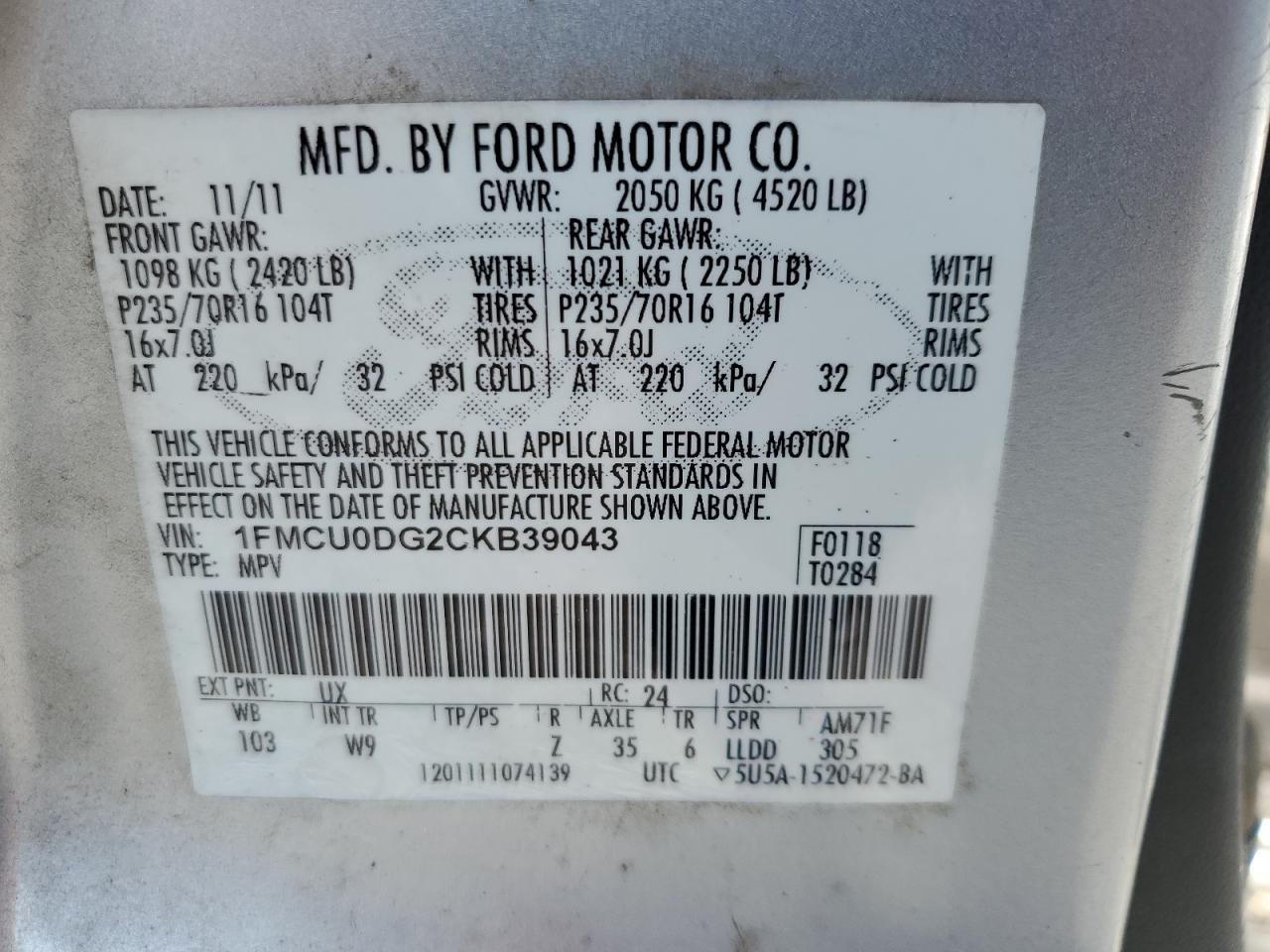 2012 Ford Escape - Image 13