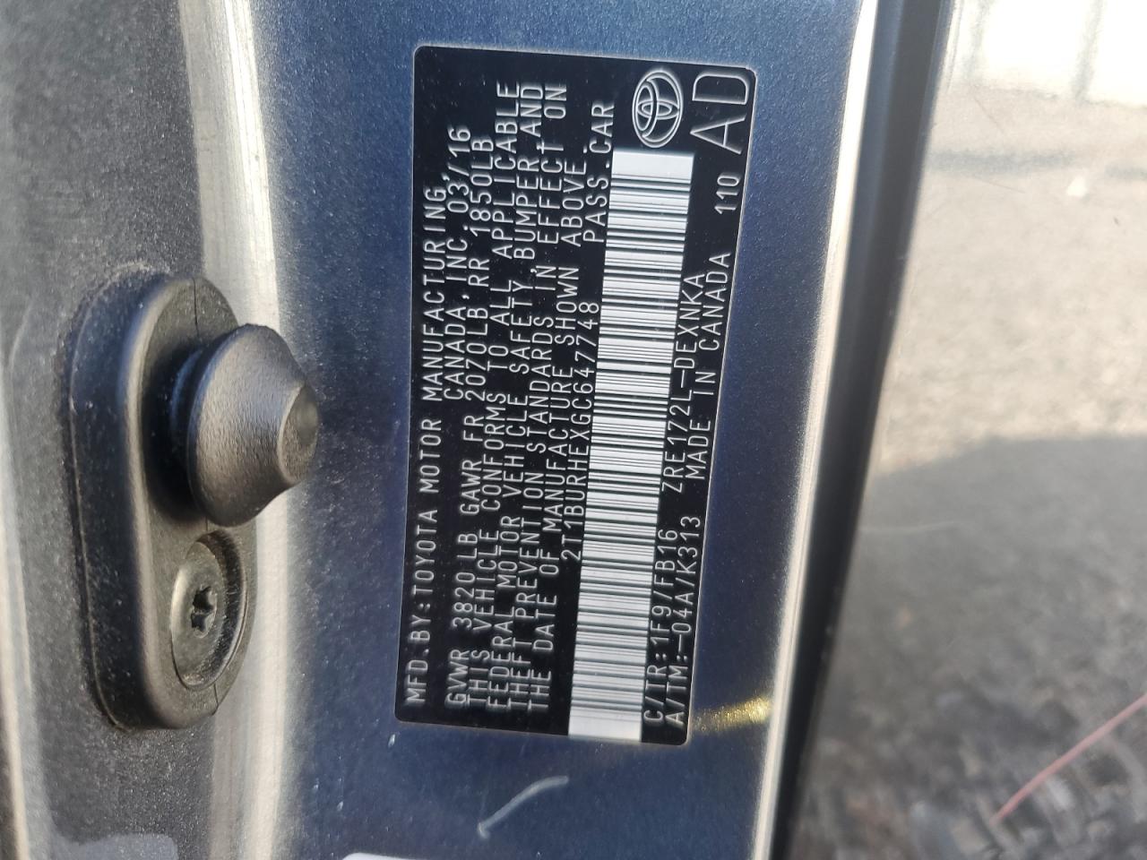 2016 Toyota Corolla - Image 12