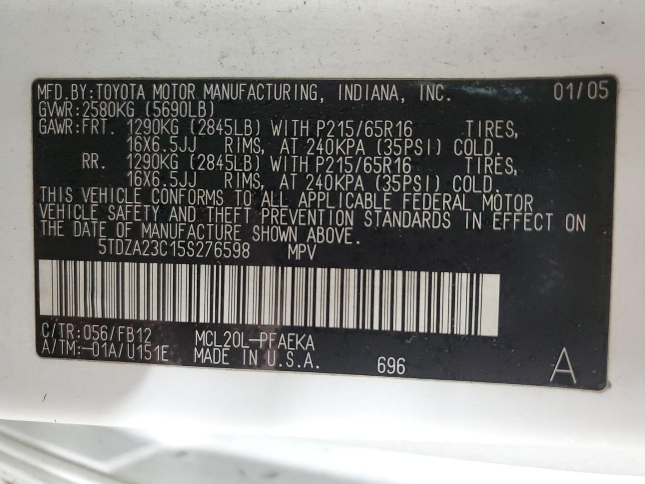 2005 Toyota Sienna - Image 15