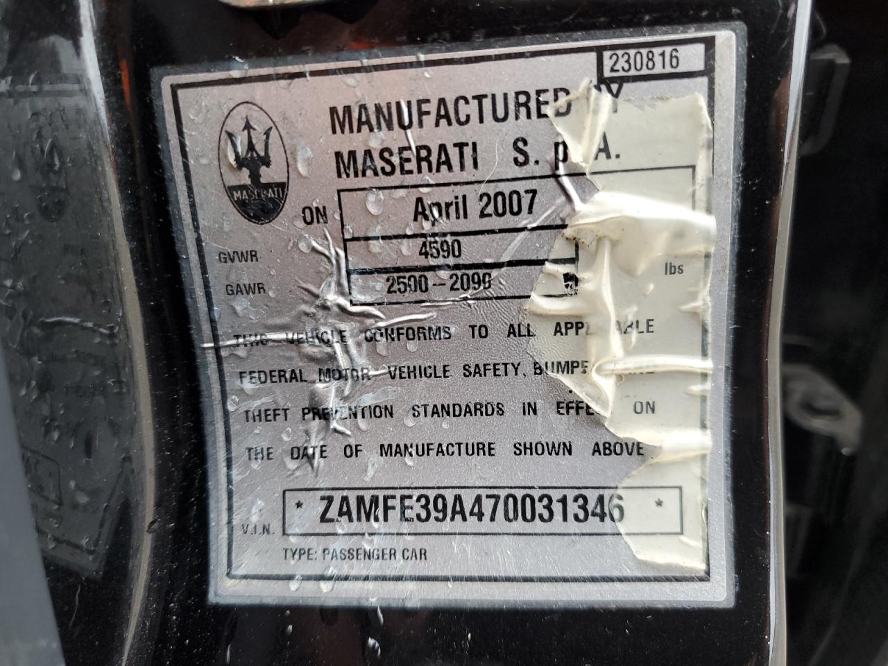 2007 Maserati Quattroporte - Image 15