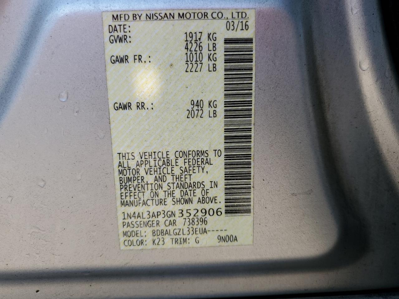 2016 Nissan Altima - Image 13