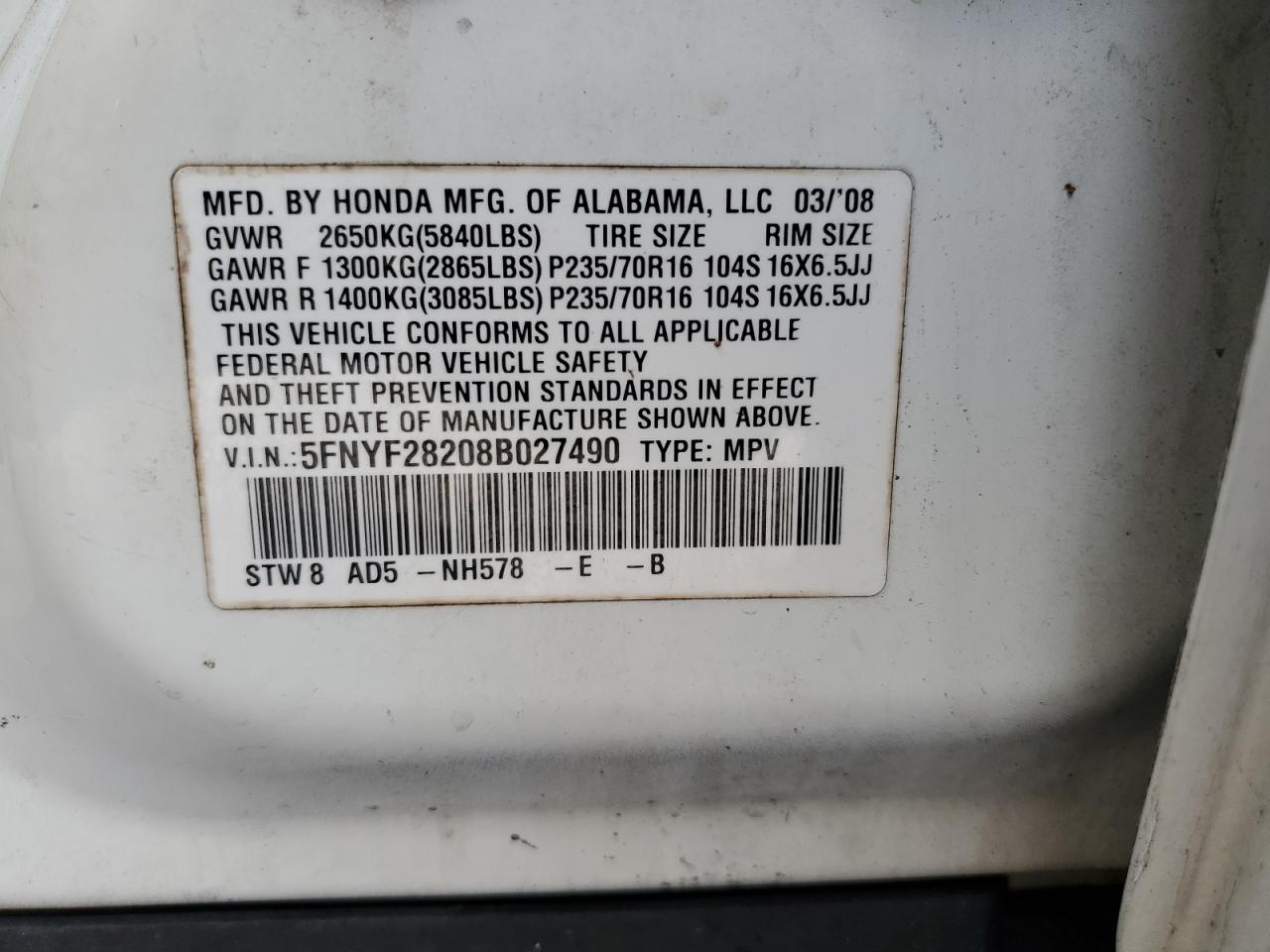 2008 Honda Pilot - Image 15