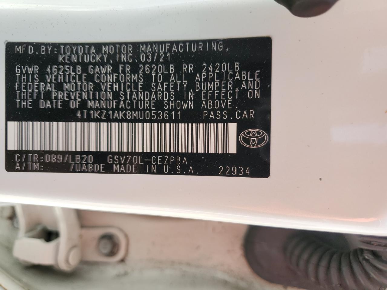 2021 Toyota Camry - Image 13