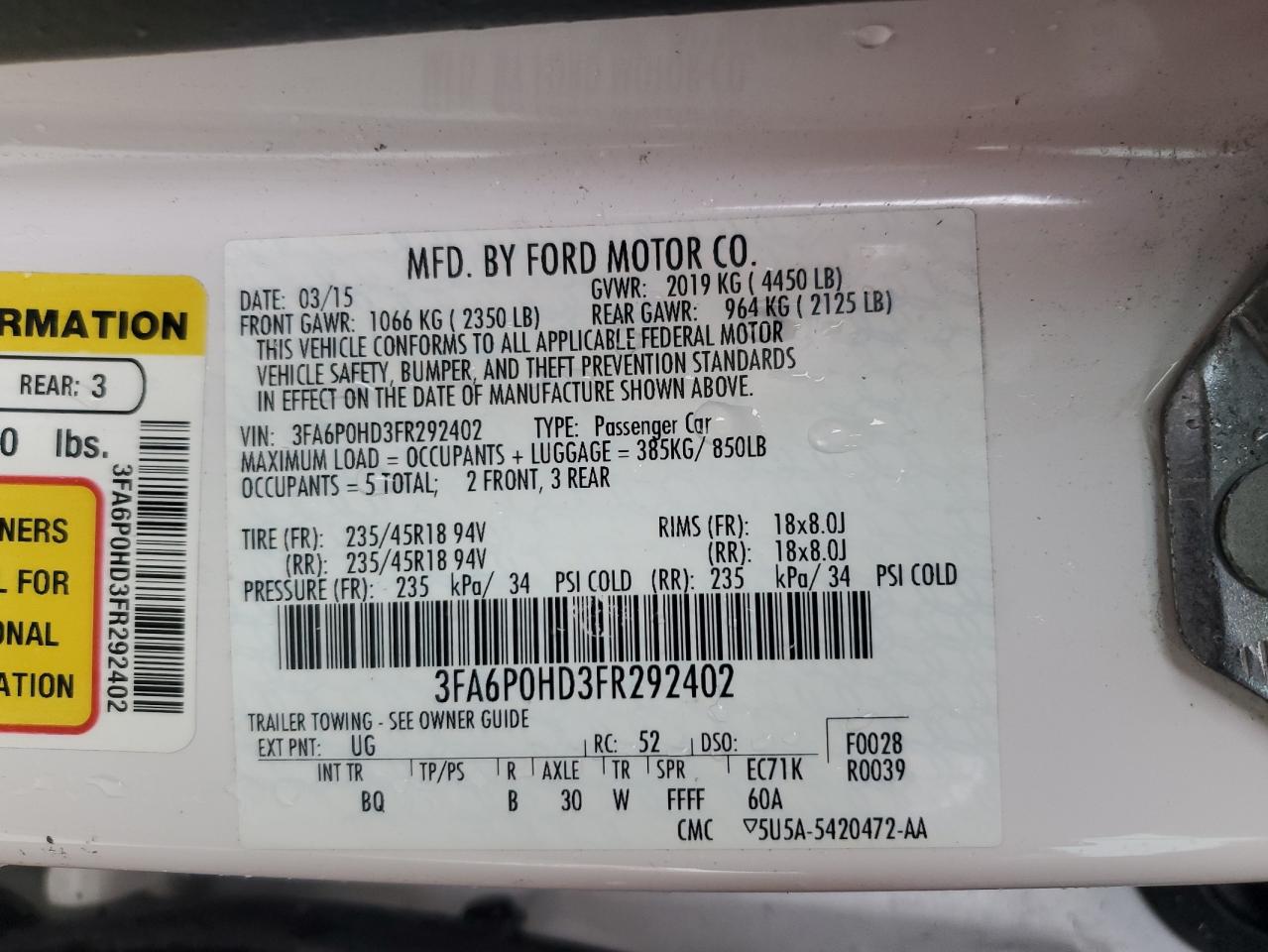 2015 Ford Fusion - Image 12