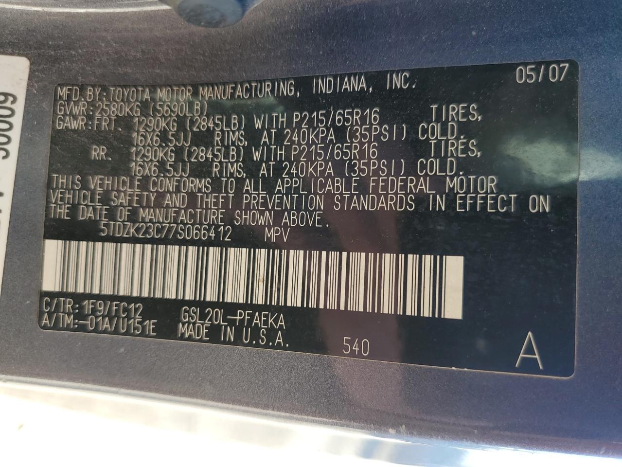 2007 Toyota Sienna - Image 13